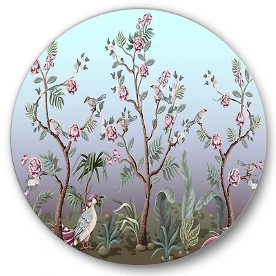 Designart - Chinoiserie With Birds and Peonies II