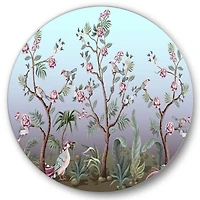 Designart - Chinoiserie With Birds and Peonies II