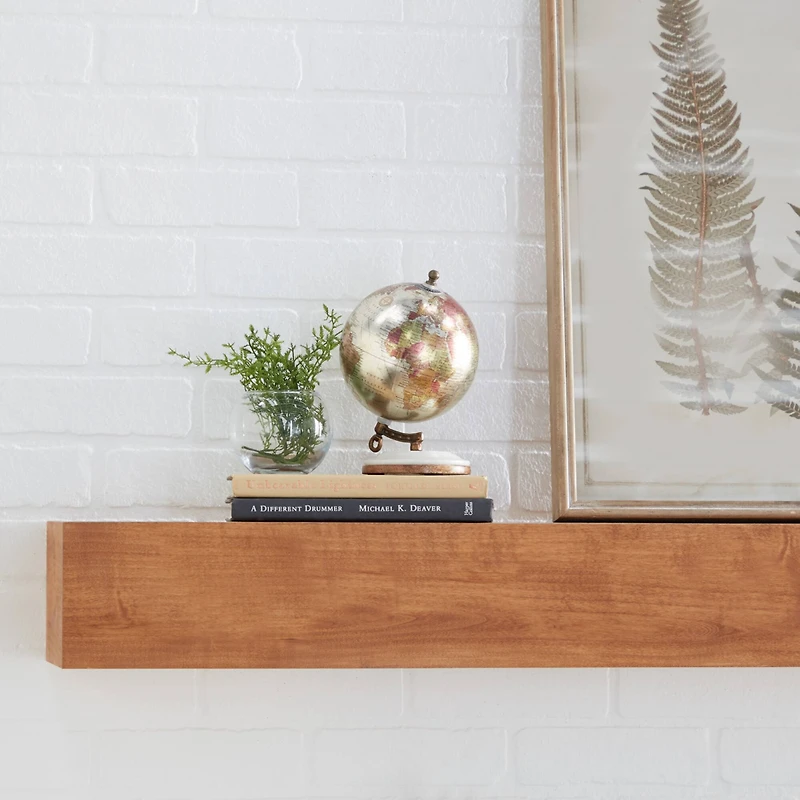 7" White Metal Modern Globe