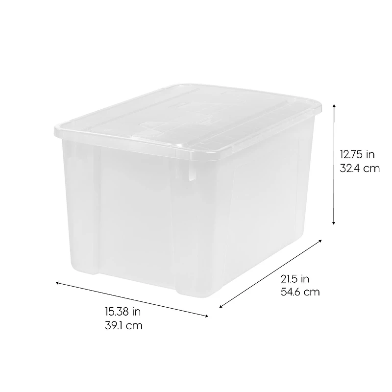 IRIS® 50qt. Clear Wing Lid Storage Boxes, 4ct.
