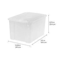 IRIS® 50qt. Clear Wing Lid Storage Boxes, 4ct.