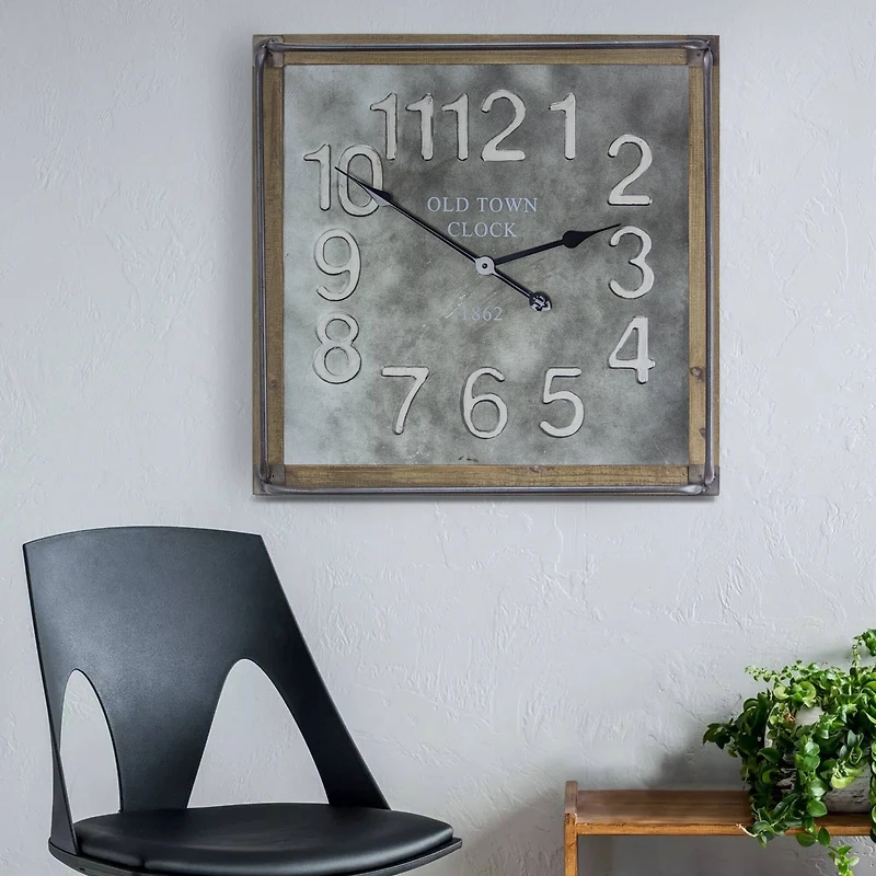 Old Town Clock 1862 Oversized Hanging Wall Clock 23"