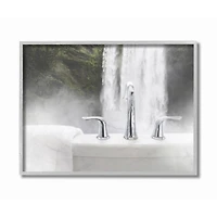 Stupell Industries Waterfall Bath Time Bathroom Framed Wall Art