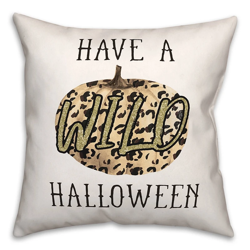 Wild Halloween Throw Pillow