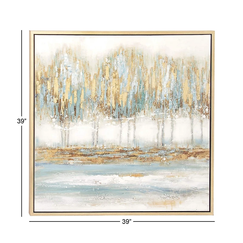 Blue Traditional Lakeside Canvas Wall Art