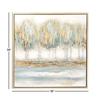 Blue Traditional Lakeside Canvas Wall Art
