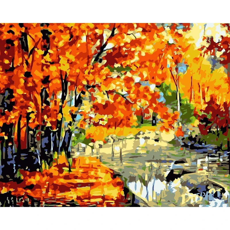 Crafting Spark Golden Autumn Painting by Numbers Kit