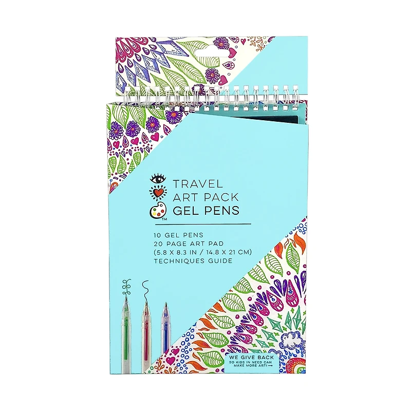 Bright Stripes Gel Pens Travel Art Pack