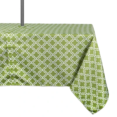 DII® 84" Green Lattice Outdoor Tablecloth with Zipper