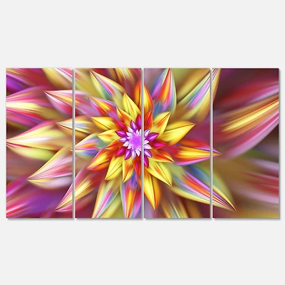 Designart - Large Multi Color Alien Fractal Flower