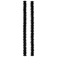 Black Rondelle Glass Beads, 10mm by Bead Landing™