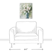 Dogwoods in Blue Vase Canvas Wall Art