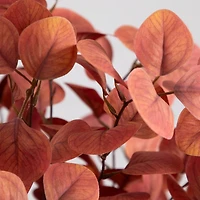 29" Artificial Coral Eucalyptus Arrangement in Black Vase