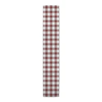 Red Gray Plaid 16x90 Cotton Twill Runner