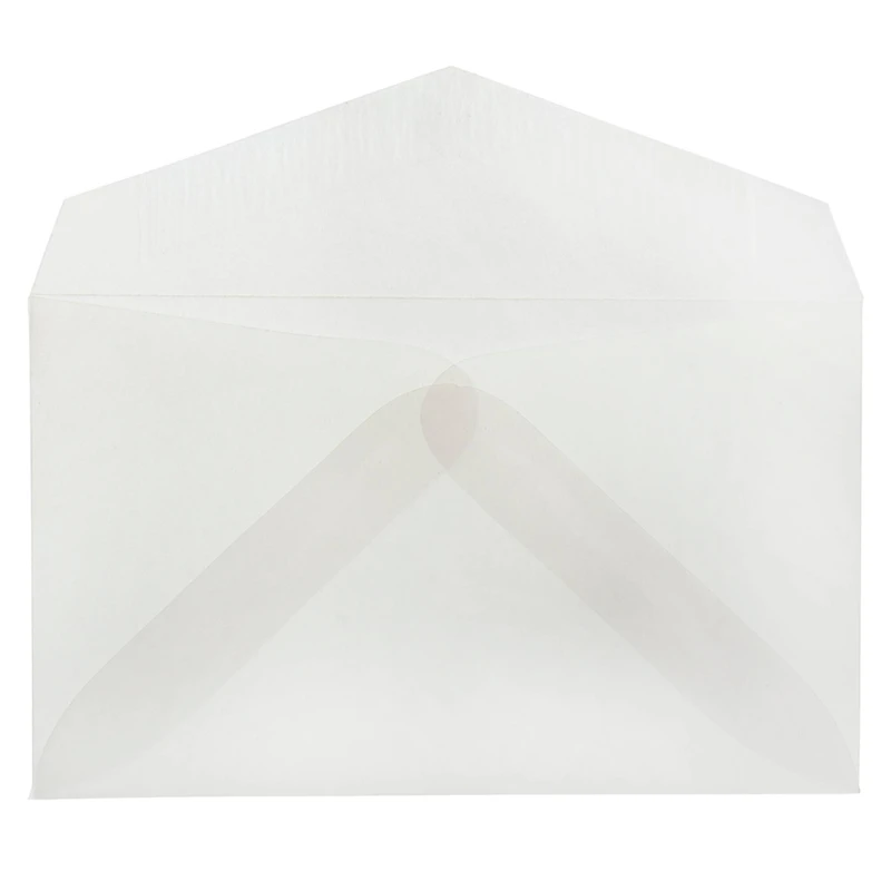 JAM Paper 2Pay Clear Translucent Vellum Envelopes, 100ct.