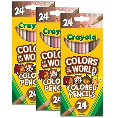Crayola® 3 Pack Colors of the World Colored Pencils, 24ct.