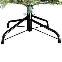 7.5ft. Pre-Lit Artificial Bottle Brush Christmas Tree, Warm White LED Lights