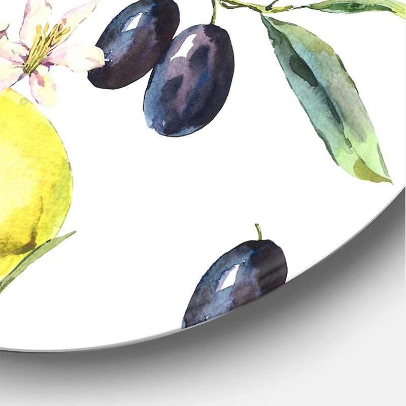 Designart - Lemon and Olive Branches II
