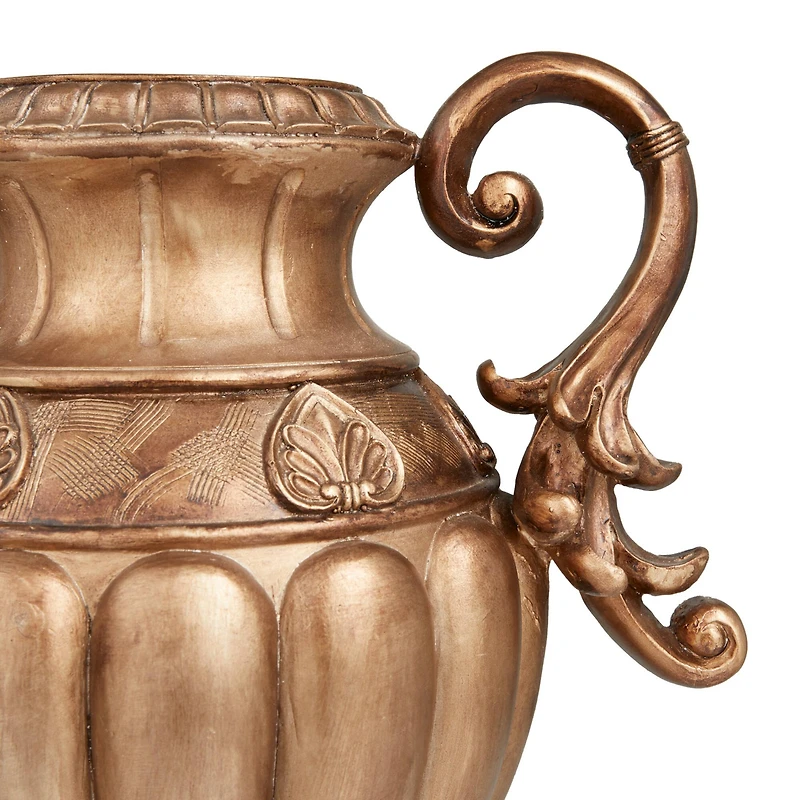 17" Bronze Traditional Decorative Jar