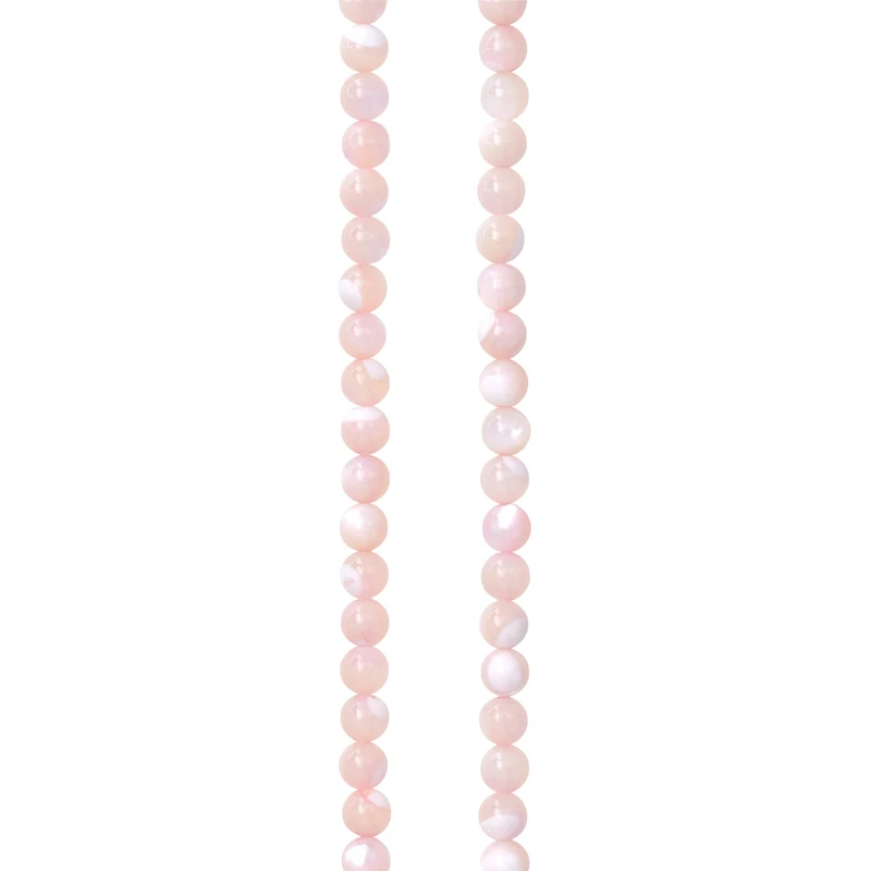 12 Pack: Light Pink Mother of Pearl Round Beads, 4mm by Bead Landing™