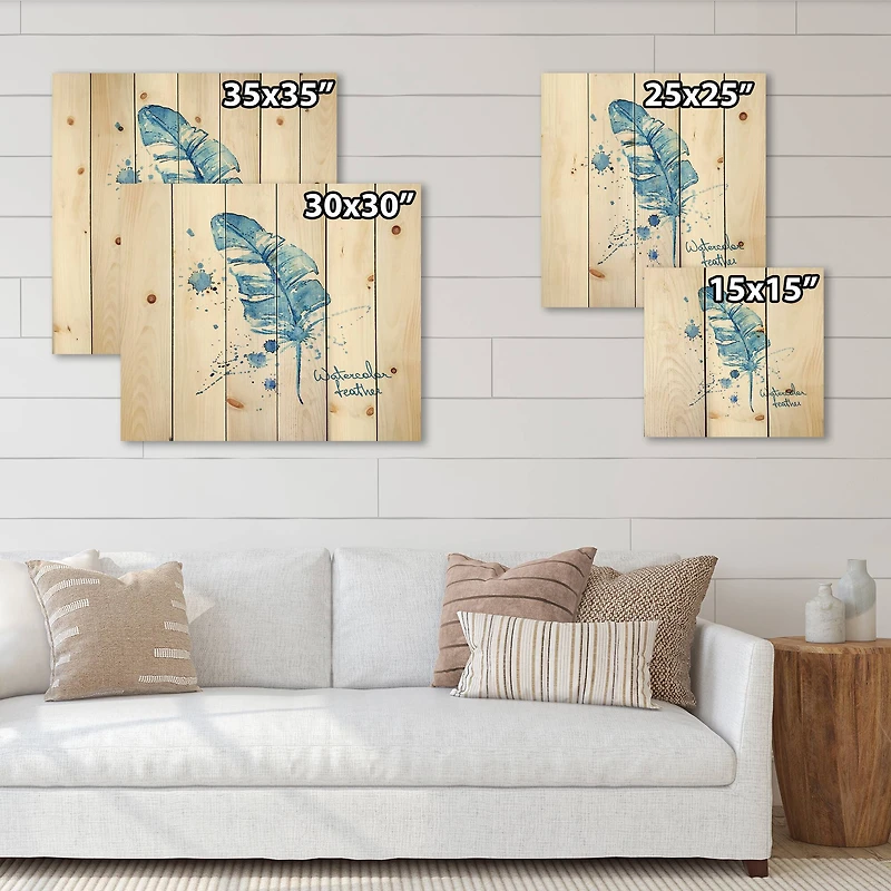 Designart - Ethnic Blue Feather