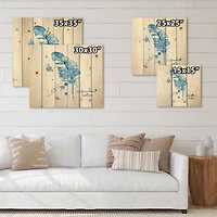 Designart - Ethnic Blue Feather