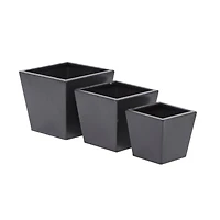 Grey Modern Planter, Set of 3" 7", 6", 5"