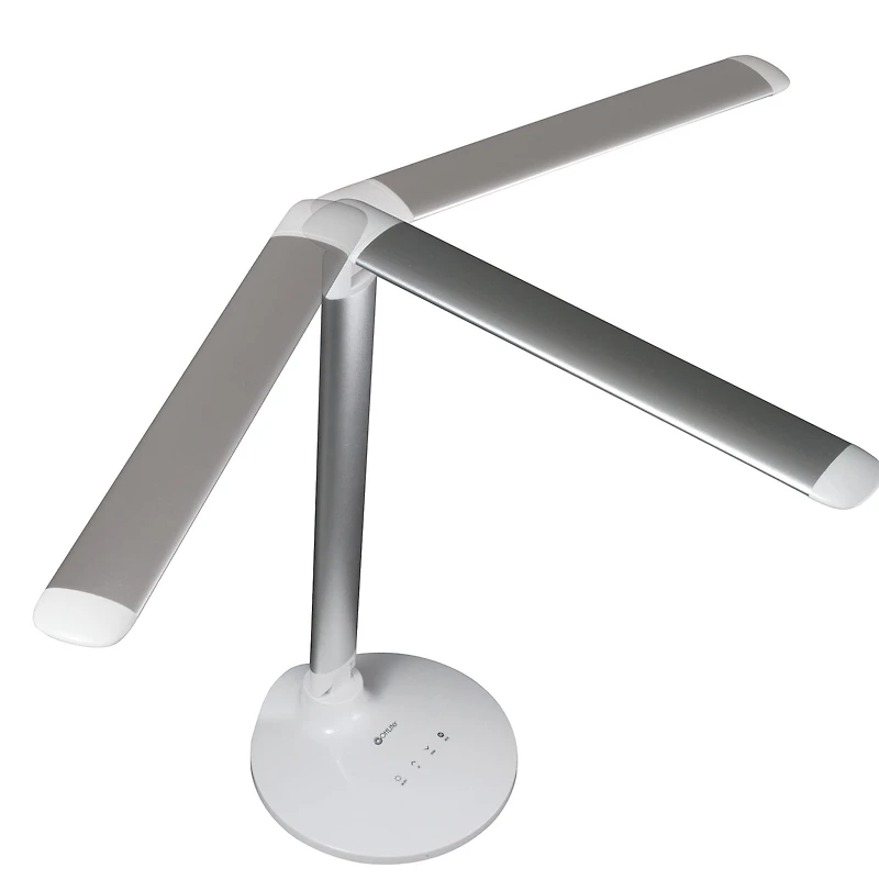 OttLite Wellness Series 29" White Command LED Desk Lamp with Voice Assistant