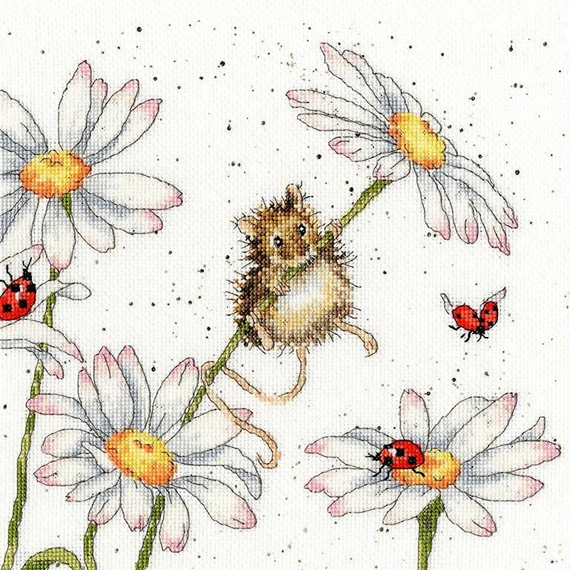 Bothy Threads Daisy Mouse Counted Cross Stitch Kit