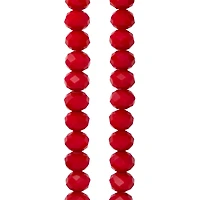 Red Faceted Glass Rondelle Beads, 8mm by Bead Landing™