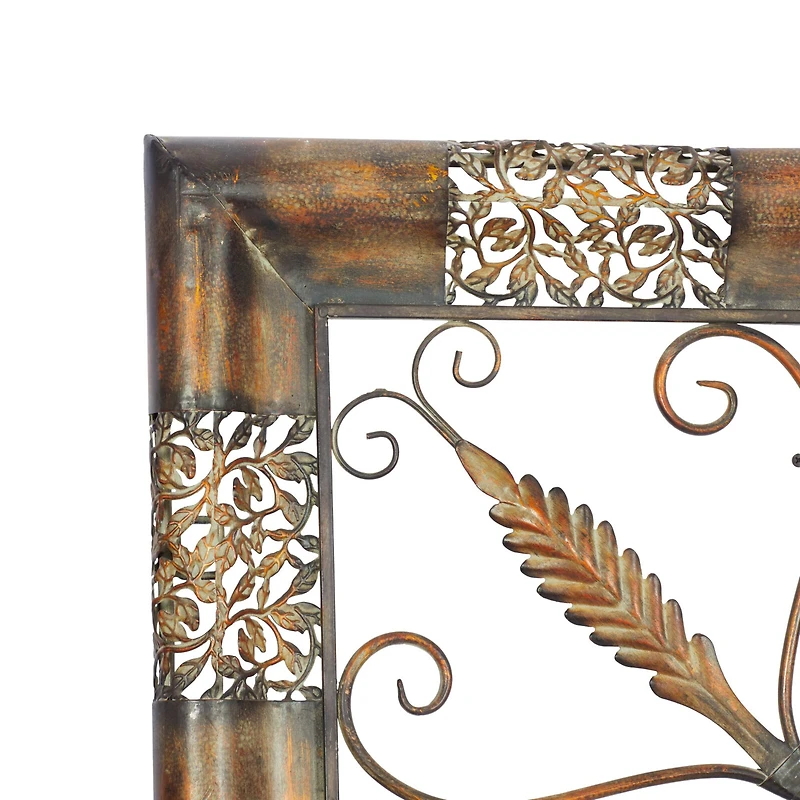 45" Brown Metal Rustic Wall Décor