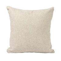 Hello Honey® Natural & Green Frog "The Kissing Booth is Closed" Linen Blend Pillow with French Knots