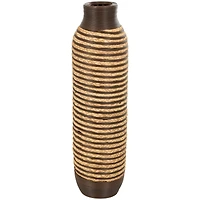 32" Brown Seagrass Handmade Vase