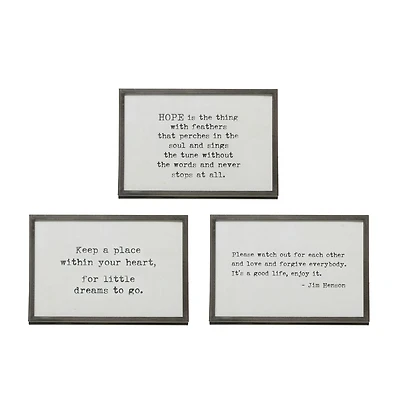 Hello Honey® 6" Metal & Glass Life Quotes Framed Tabletop Décor Set