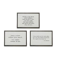 Hello Honey® 6" Metal & Glass Life Quotes Framed Tabletop Décor Set
