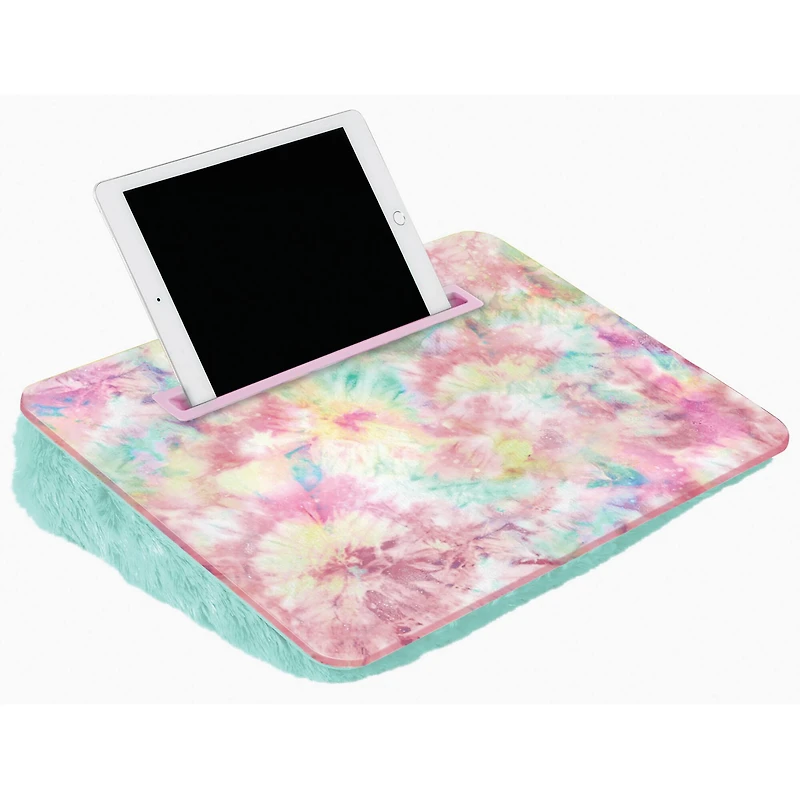 Make It Real™ 3C4G Teal & Pastel Tie-Dye Lap Desk