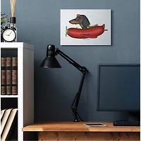 Stupell Industries Dachshund Flying in Weenie Plane Canvas Wall Art