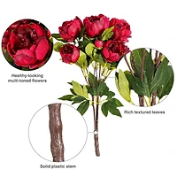 Artificial Red Peony Bush