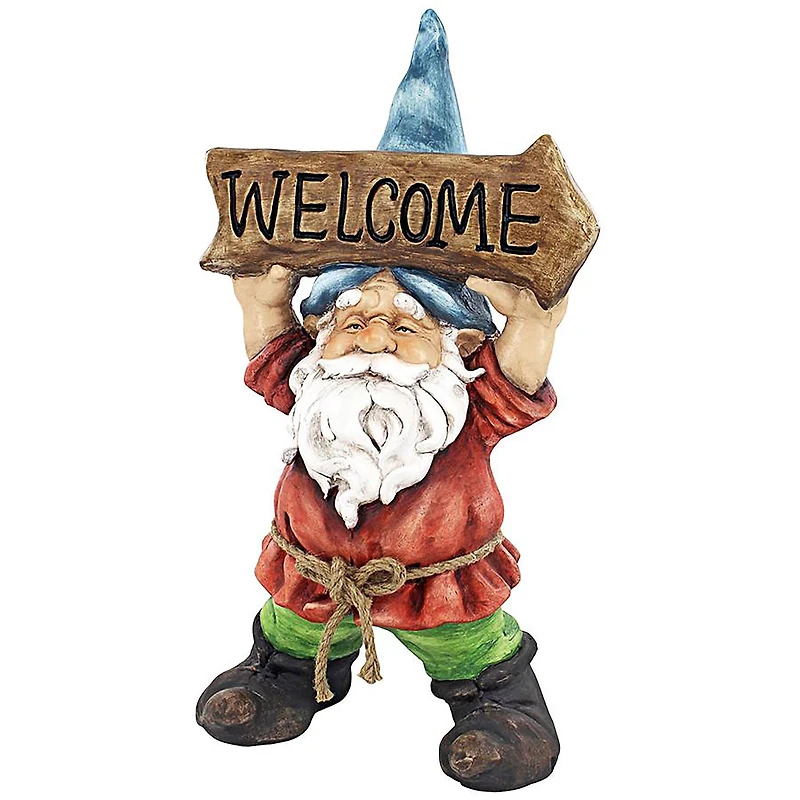 Design Toscano 22" Welcoming Willie Garden Gnome Greeter Statue