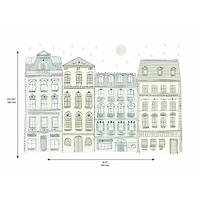 RoomMates Illustrated Townhouses Peel & Stick Giant Decals
