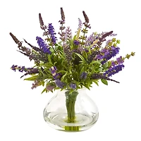 16" Lavender Bouquet Arrangement in Vase