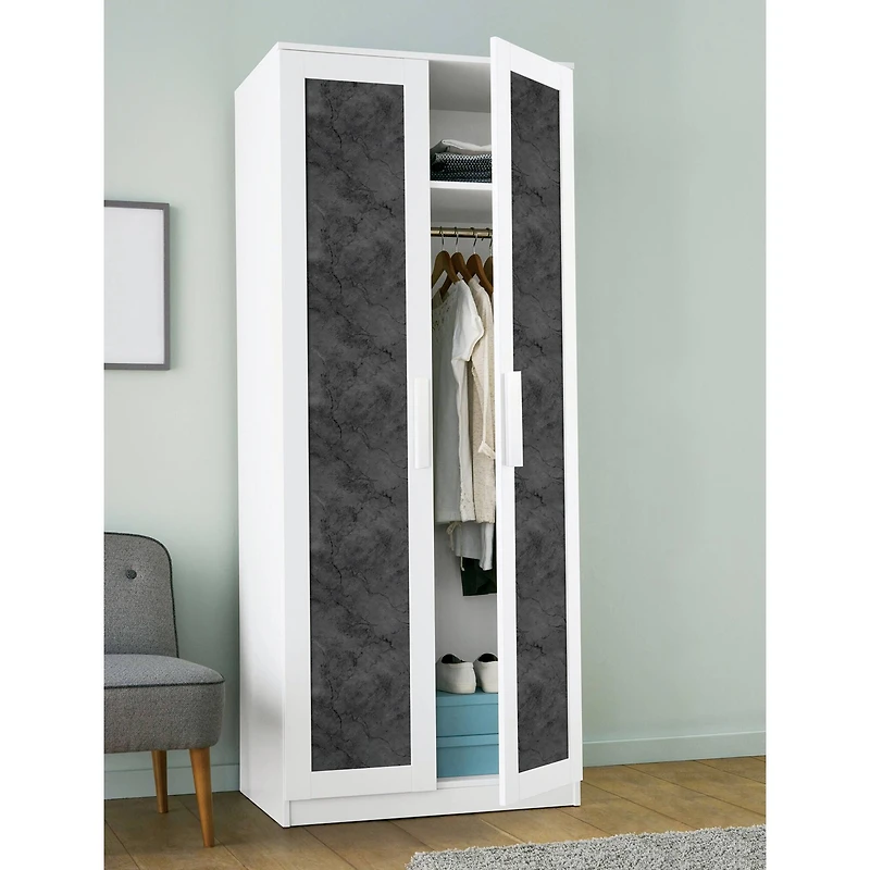 NuWallpaper Hayden Black Peel & Stick Wallpaper