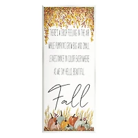 Stupell Industries Autumnal Hello Beautiful Fall Phrase Wall Plaque Art