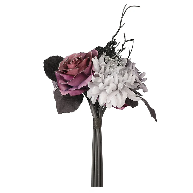10" Gray & Purple Rose & Mum Bouquet by Ashland®