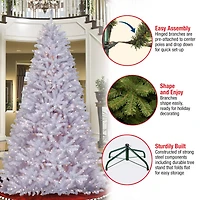 9ft. Pre-Lit North Valley® White Spruce Artificial Christmas Tree, Clear Lights