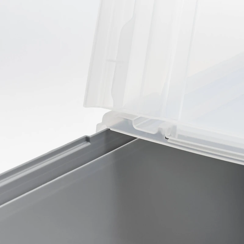 Iris® Gray Split-Lid Letter Size File Box, 4 Pack