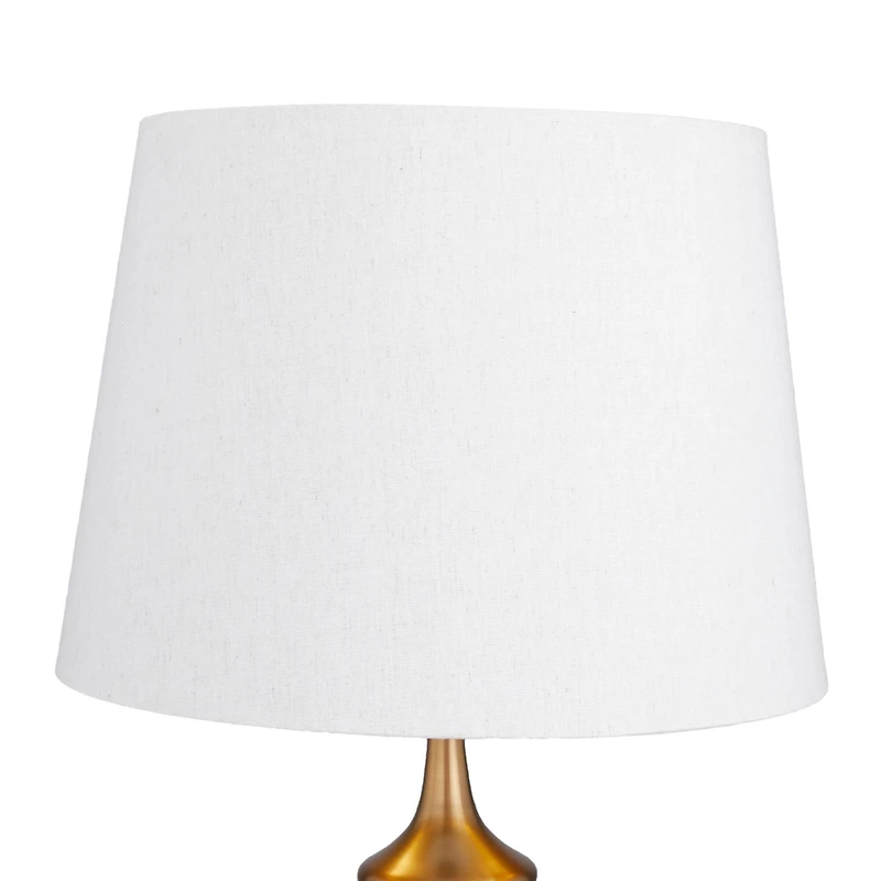 Gold Linen Transitional Buffet Lamp, 30" x 15" x 15"