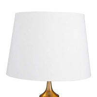 Gold Linen Transitional Buffet Lamp, 30" x 15" x 15"