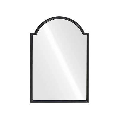 16" x 24" Scalloped Arch Wall Mirror in Black Metal Frame by Ashland®