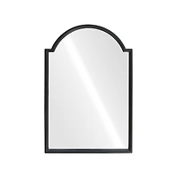 16" x 24" Scalloped Arch Wall Mirror in Black Metal Frame by Ashland®